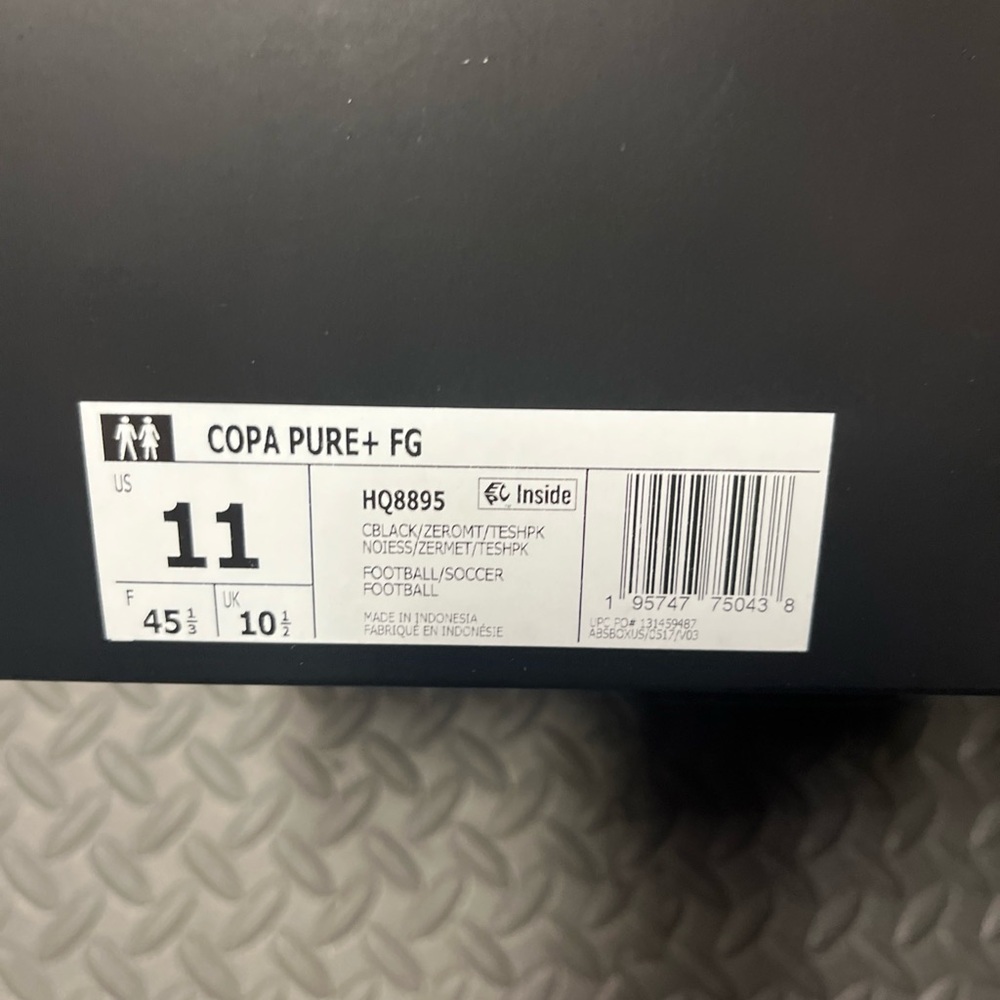Adidas Copa Pure+ FG Black Size US 11 HQ8895 Football Soccer Boots New MSRP $280 - Picture 15 of 16